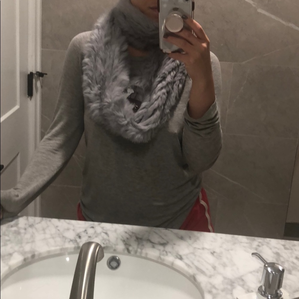 Vince Camuto Rabbit Fur Scarf - Picture 9 of 11